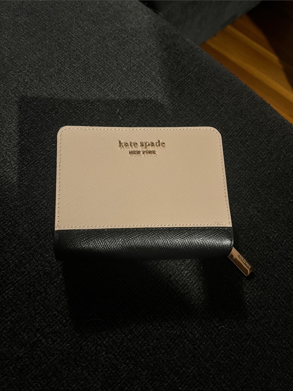 kate spade Two-Tone Zip Wallet - Blush & Black - Picture 12 of 14